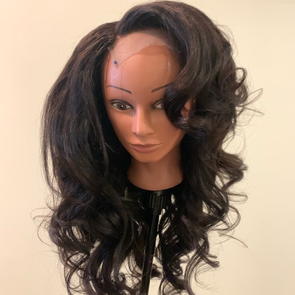 22 inch free part kinky straight closure wig main image 10